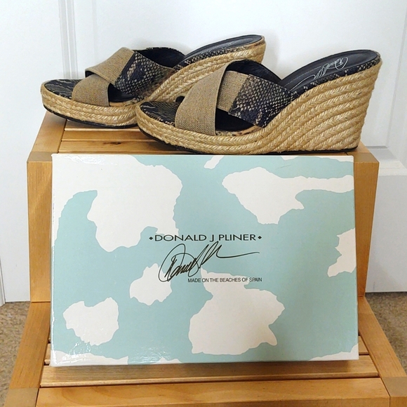 Donald Pliner Wedge Snakeskin Pattern Espadrilles 10M, 🆕 in box. - Picture 5 of 16